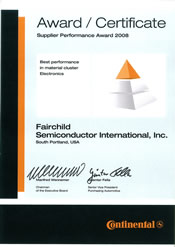 Continental Best Supply Award - Fairchild Semiconductor