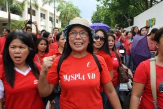 pIn June 2014, NXP workers marched from Laguna to the labor department headquarters in Manila to press for the completion of CBA talks and the reinstatement of 24 union officers./p