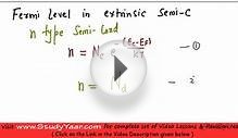 Fermi Level in Extrinsic Semiconductor - Theory & effect
