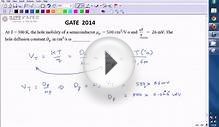 GATE 2014 ECE Hole diffusion constant of semiconductor