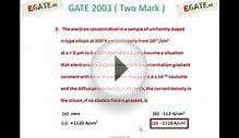 Problem on Semiconductors (Diffusion) - GATE 2003 ECE